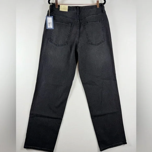 Women's High-Rise 90's Straight Jeans  - Universal Thread™ Black Wash 00 - Picture 8 of 10